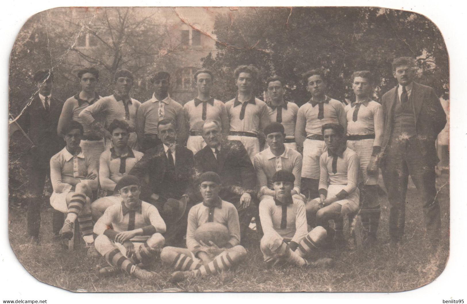 CARTE-PHOTO De L'équipe De Rugby De L'école Supérieure D'ALBI 1923-24 (RARE!!). - Albi