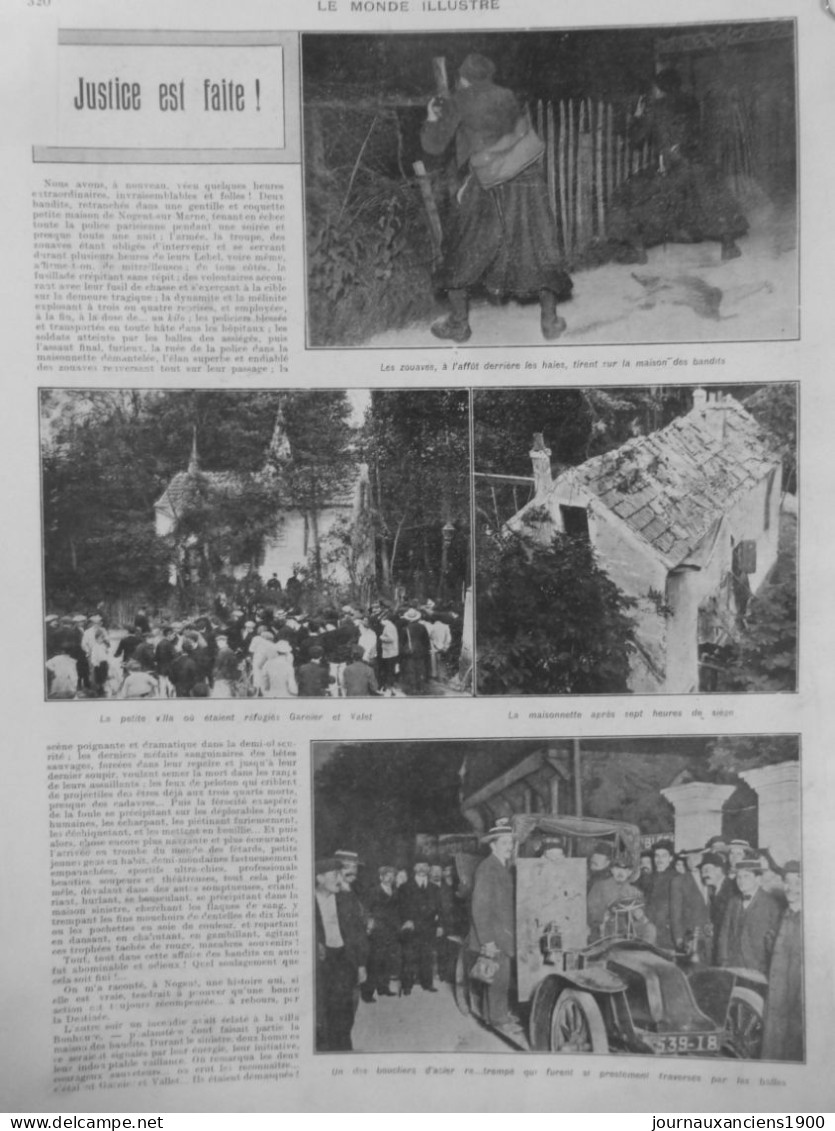 1912 ANARCHISTE BONNOT ARRESTATION CONFRONTATION INSTRUCTION 15 JOURNAUX ANCIENS