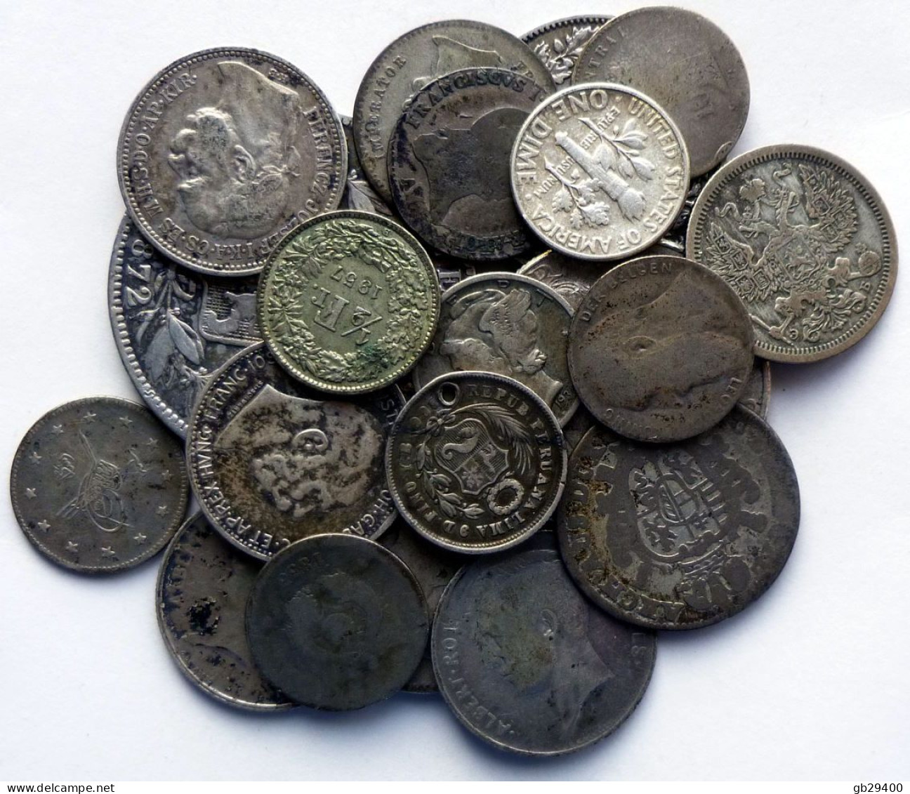 Lot 20 Monnaies Argent Diverses (9277-17) - Colecciones Y Lotes