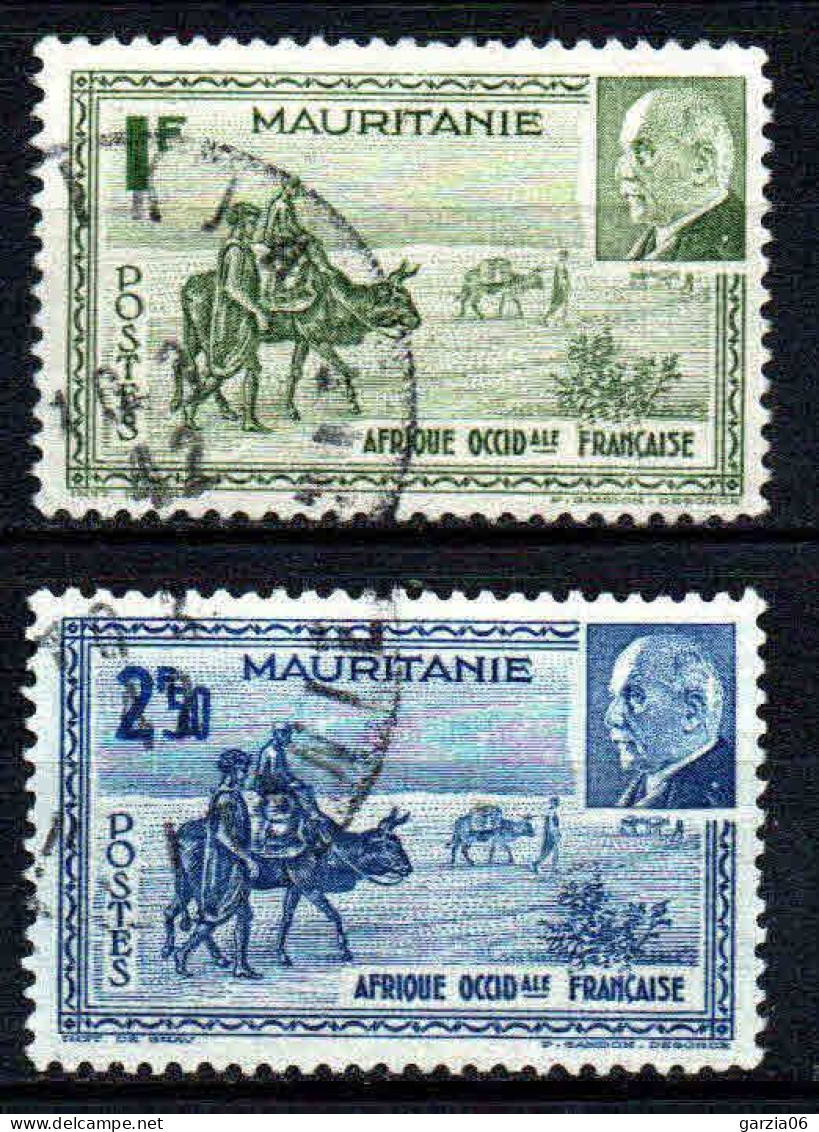 Mauritanie  - 1941  - Pétain  - N° 123/124 - Oblit - Used - Used Stamps
