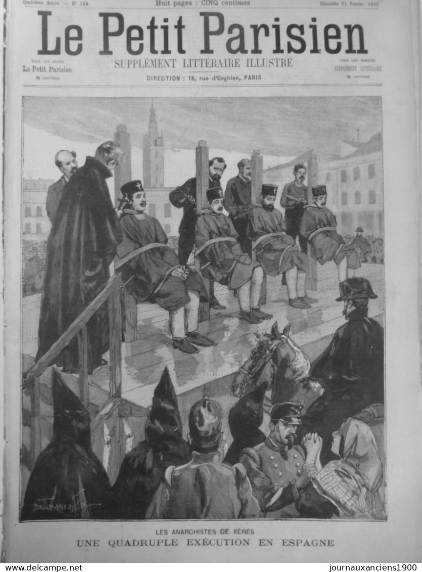 1879 1909 ANARCHISTE ESPAGNE ATTENTAT REVOLUTION 8 JOURNAUX ANCIENS - Non Classés