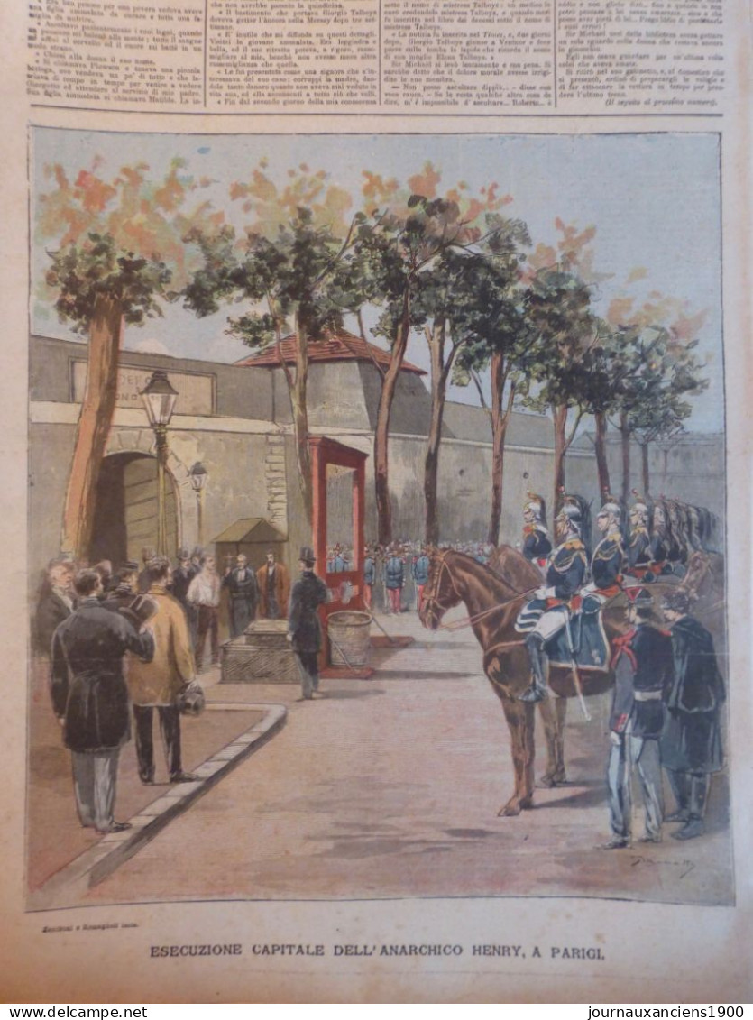 1894 ANARCHISTE EMILE HENRY ATTENTAT EXECUTION PARIS 8 JOURNAUX ANCIENS - Zonder Classificatie