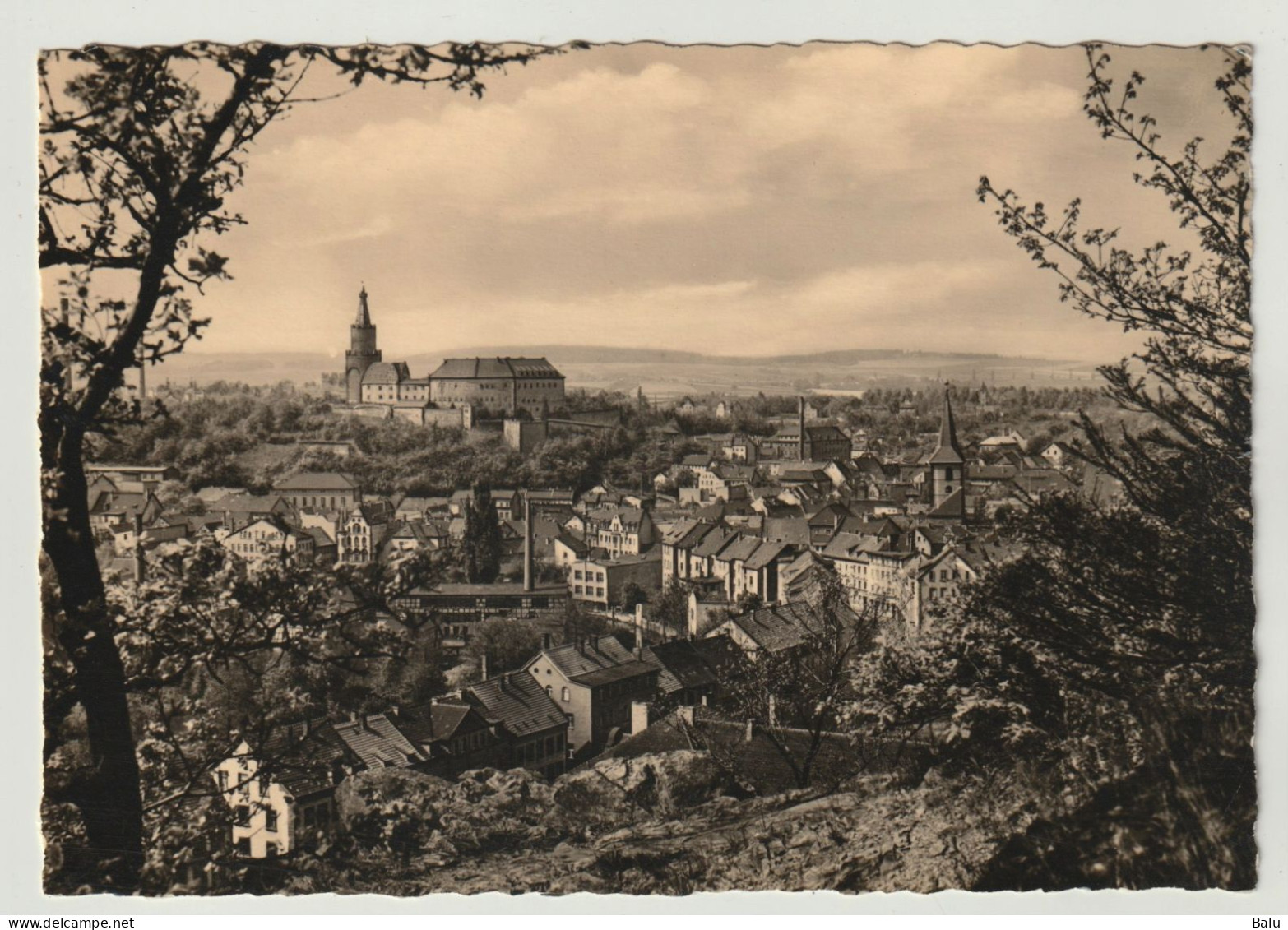 AK S/w Weida / Thür. - Blick Vom Krippenberg 1962. Postalisch Gelaufen. Siehe 3 Scans - Weida