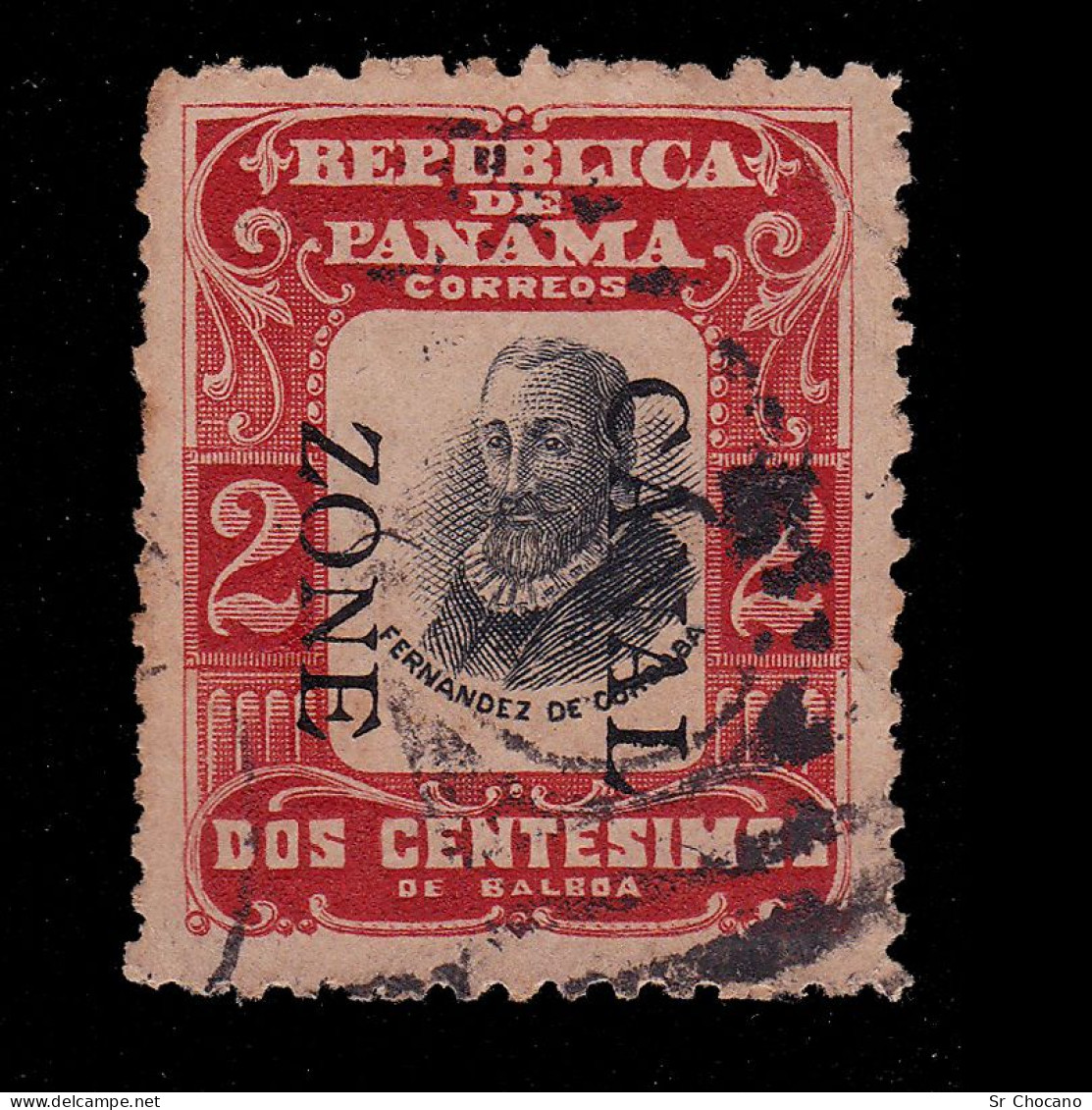 CANAL ZONE.1906-7.2c.SCOTT 21.USED.Overprint Reading Down - Canal Zone