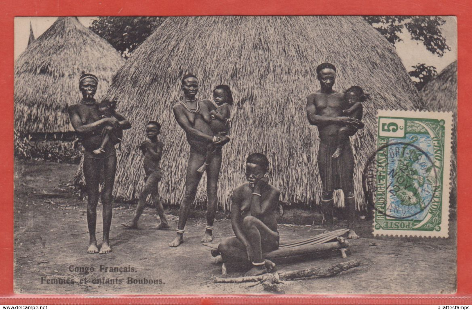 CONGO CARTE BOUBOUS DE 1912 DE FORT CRAMPEL POUR PARIS FRANCE - Brieven En Documenten