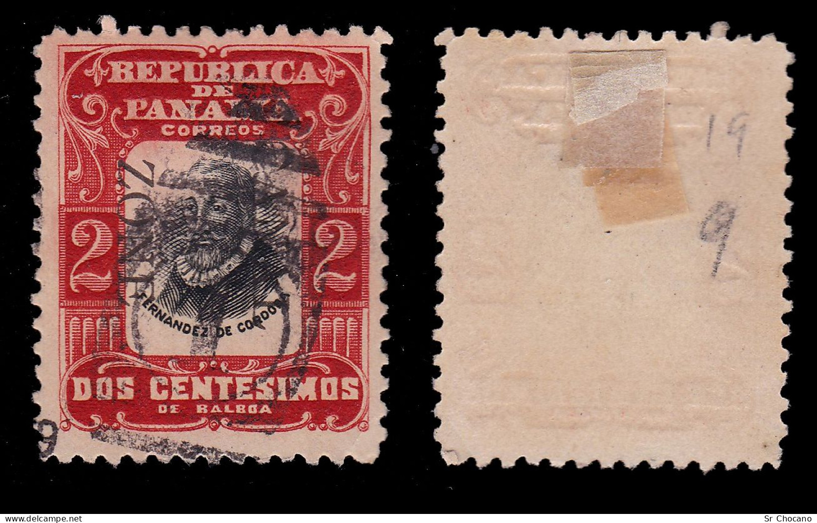 CANAL ZONE.1906.2c.SCOTT 23.USED.Overprint Reading Down - Zona Del Canale / Canal Zone