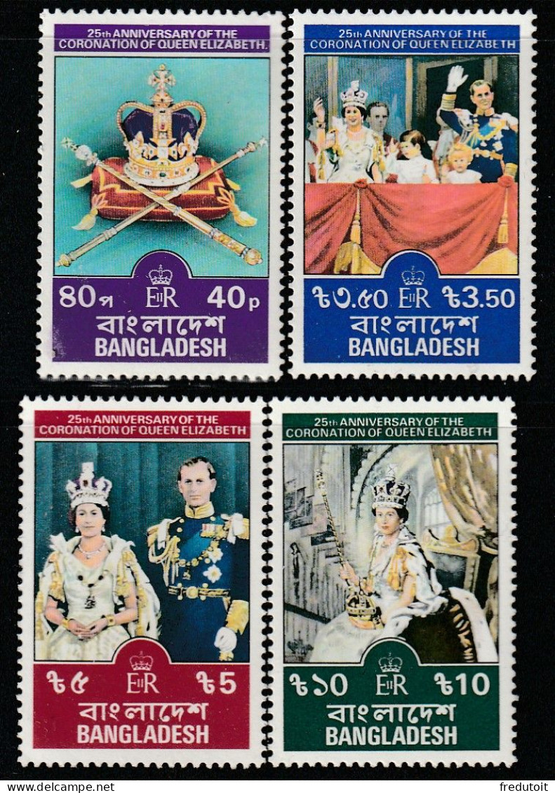 BANGLADESH - N°116/9 ** (1978) Elizabeth II - Bangladesch