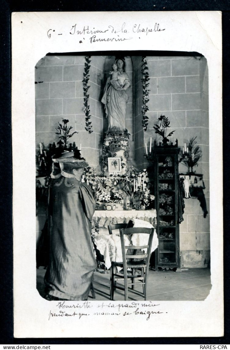 56 SARZEAU - La Chapelle De PENVINS - Cpa Photo De Henriette ( Bébé ) Avec Sa Grand Mère Pendant Que Sa Maman Se Baigne - Sarzeau