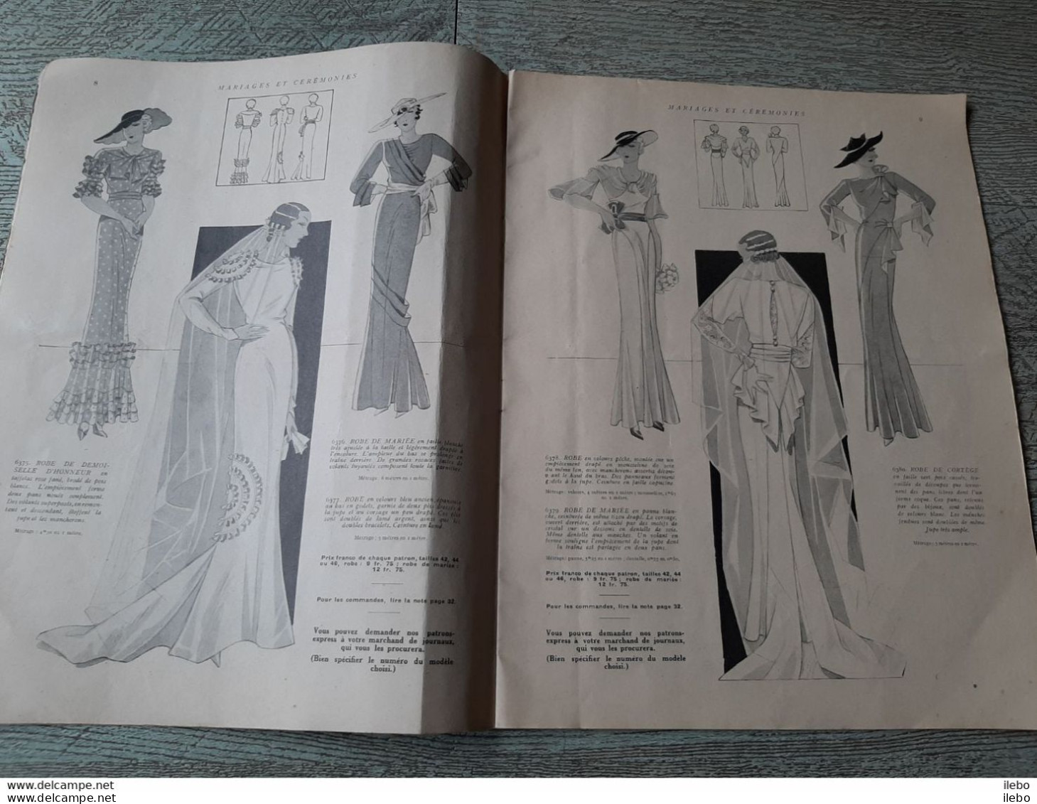 Revue Mariages Et Cérémonies Hiver 1934-1935 édition De Femme De France Mariage Mode Rare - Fashion