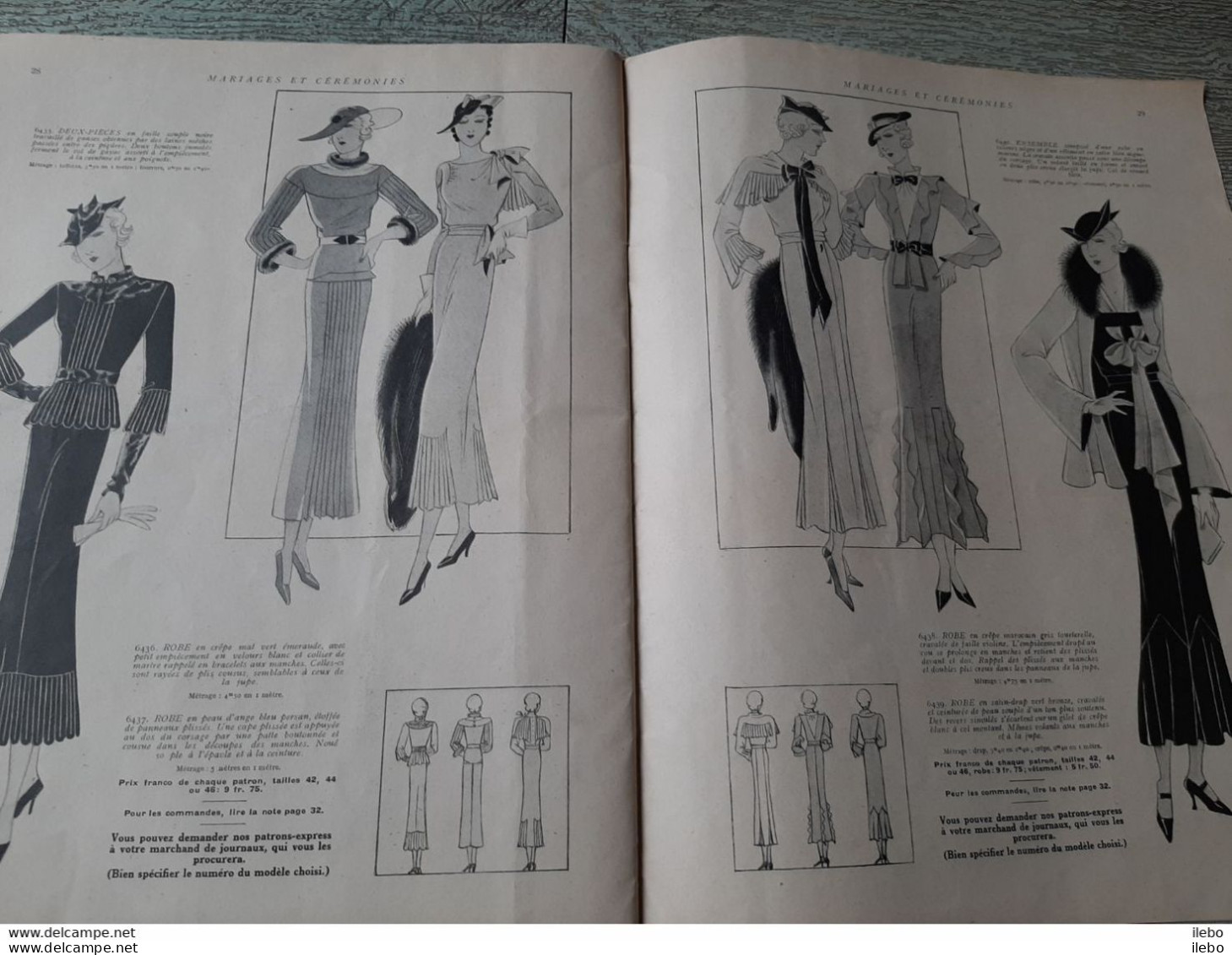 Revue Mariages Et Cérémonies Hiver 1934-1935 édition De Femme De France Mariage Mode Rare - Mode