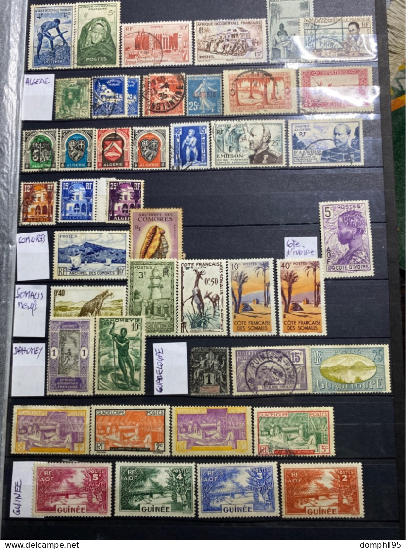 France - Ex Colonies - + De 120 Timbres (**)(*) Oblitérés - Collections (sans Albums)