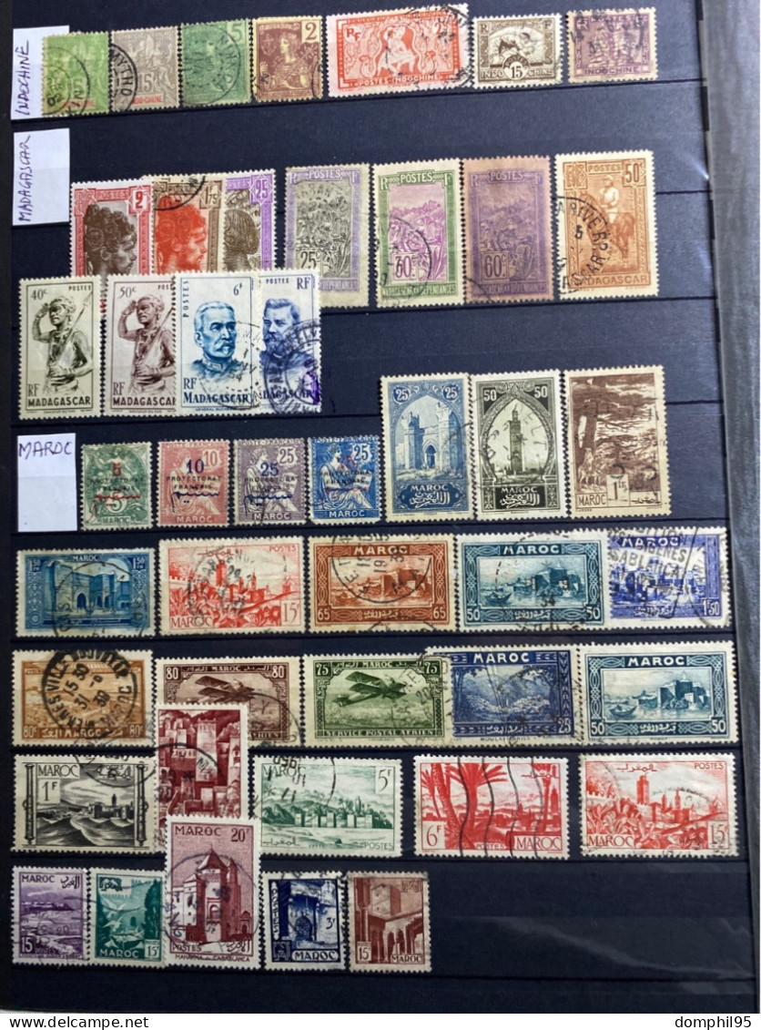 France - Ex Colonies - + De 120 Timbres (**)(*) Oblitérés - Collections (sans Albums)