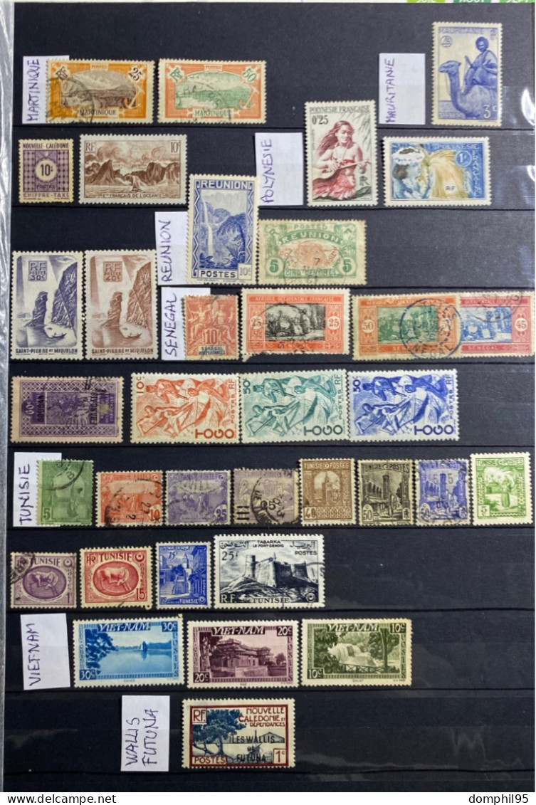 France - Ex Colonies - + De 120 Timbres (**)(*) Oblitérés - Collections (sans Albums)