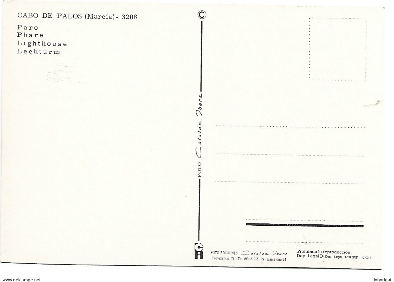 FARO / LIGHTHOUSE.- CABO DE PALOS - LA MANGA DEL MAR MENOR / MURCIA.- ( ESPAÑA ) - Murcia