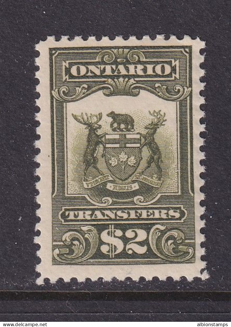 Canada Revenue (Ontario), Van Dam OST12, MNH - Revenues