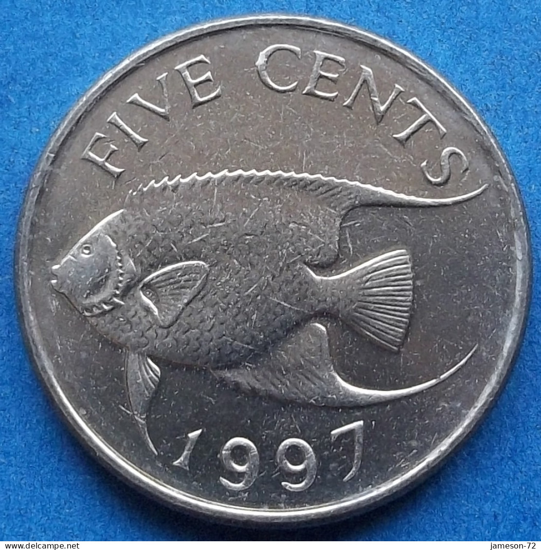 BERMUDA - 5 Cents 1997 "Queen Angel Fish" KM# 45 Elizabeth II Decimal Coinage (1970-2022) - Edelweiss Coins - Bermudes