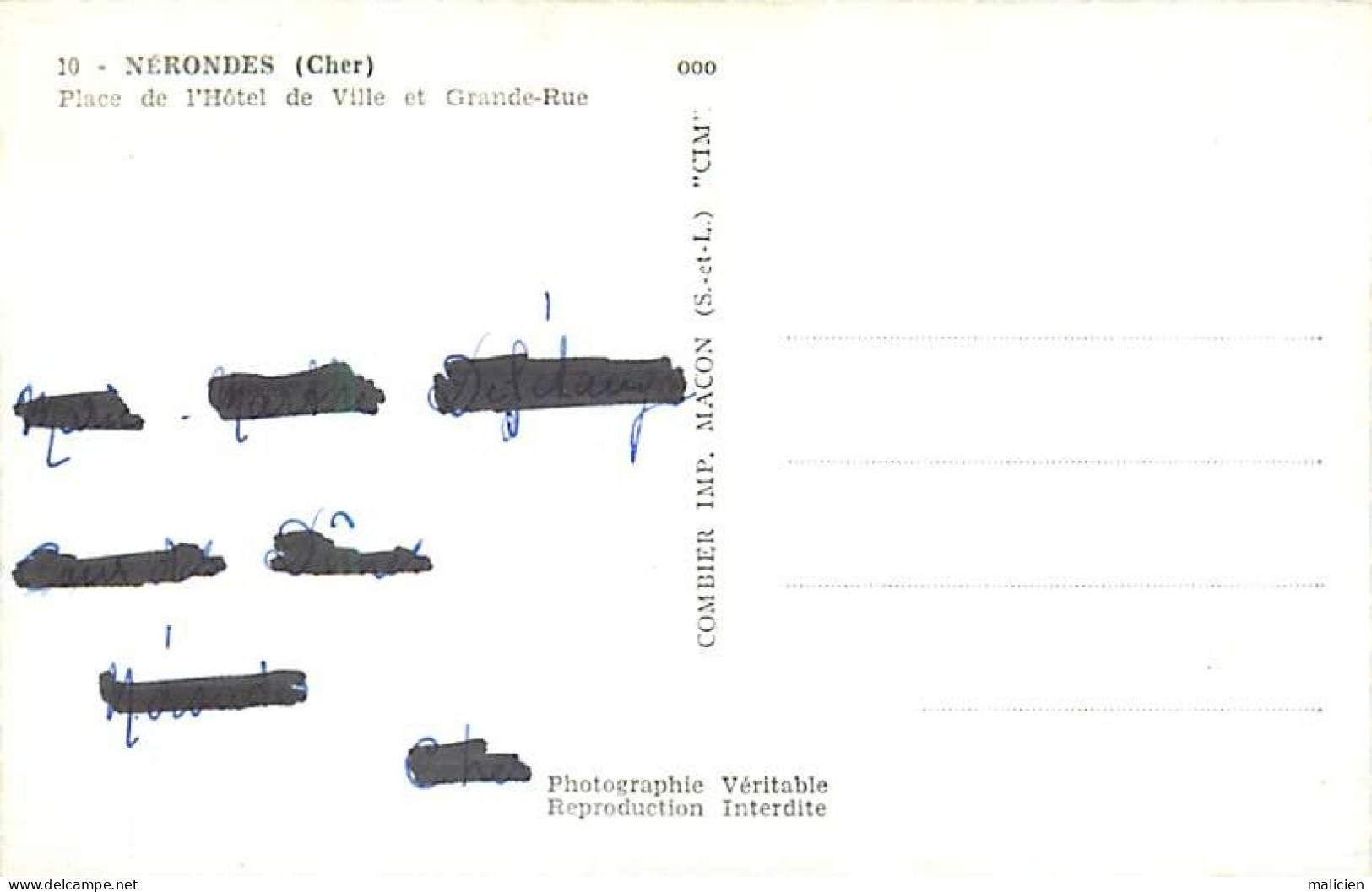 -dpts Div -ref-BL860- Cher - Nérondes -place Hôtel De Ville Et Grande Rue - Voiture - Charcuterie - Galeries Nérondaises - Nérondes