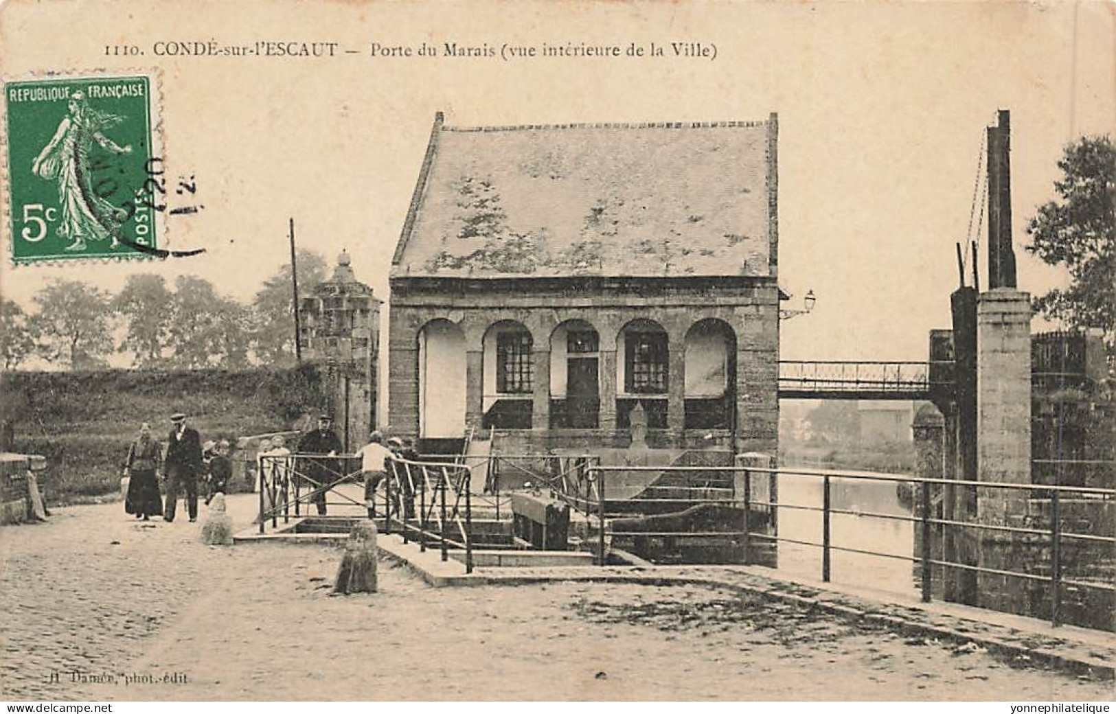 59 - NORD - CONDÉ-SUR-L'ESCAUT - Porte Du Marais (vue Intérieure De La Ville) - 10252 - Conde Sur Escaut