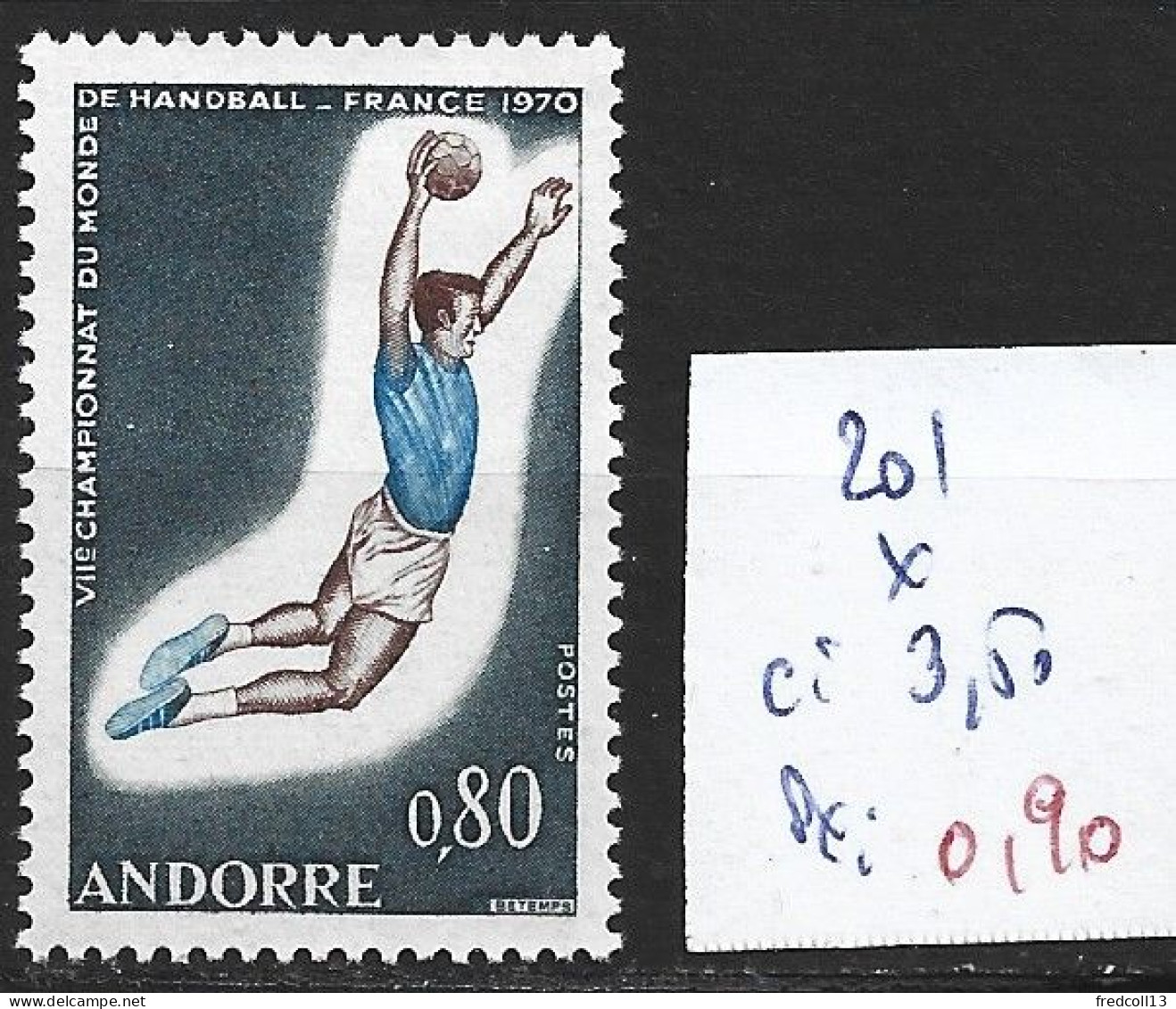 ANDORRE FRANCAIS 201 * Côte 3.50 € - Handball