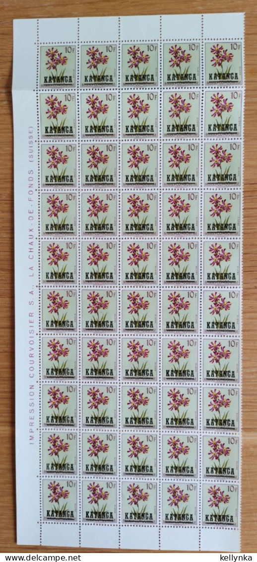 Katanga - 23/39 - Pages Complètes de 100 (Sauf 39 X50) - Fleurs - 1960 - MNH