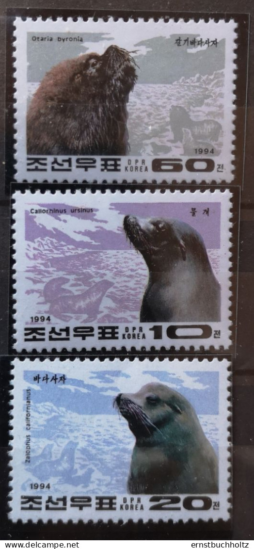 Korea 1994 Robben Seehunde Mi 3564/66** Set - Korea (...-1945)