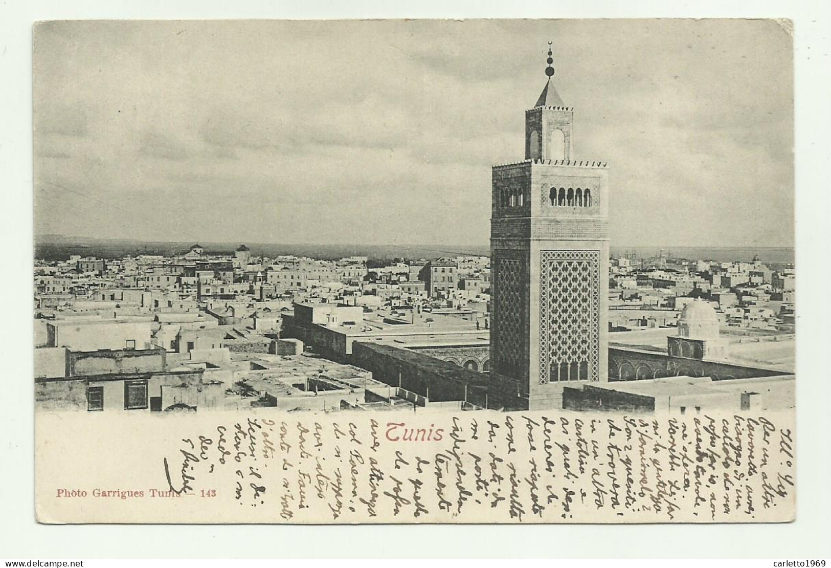 TUNIS 1900  - VIAGGIATA FP - Tunisia