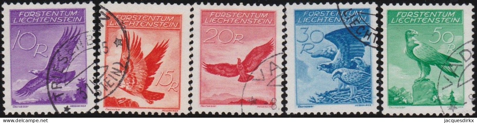 Liechtenstein         . Y&T   .   Airmail 9/13     .     O        .     Cancelled - Posta Aerea