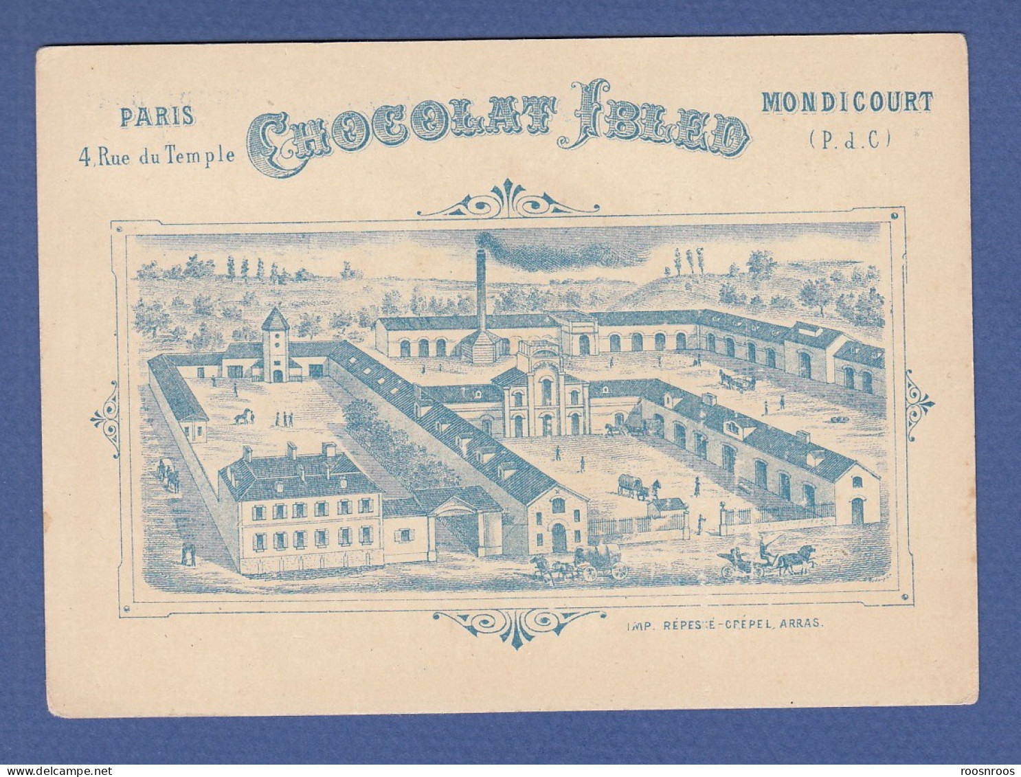 BELLE CHROMO PUBLICITAIRE - CHOCOLAT IBLED - EXPOSITION 1900 - PALAIS DE LA CERAMIQUE - Ibled