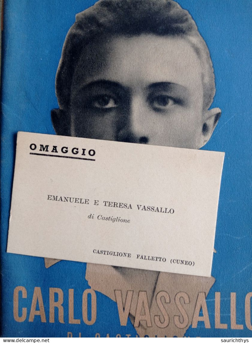 Crescentino Greppi - Carlo Vassallo Di Castiglione - Pia Società San Paolo 1942 - Con Biglietto Da Visita - Religion