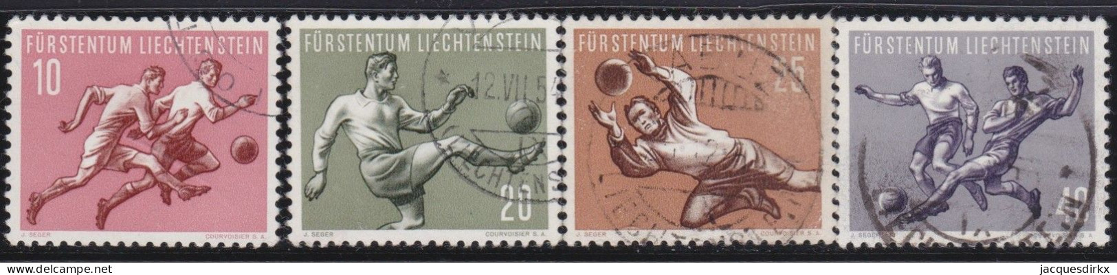 Liechtenstein         .   Y&T   .   284/287       .     O        .     Cancelled - Used Stamps