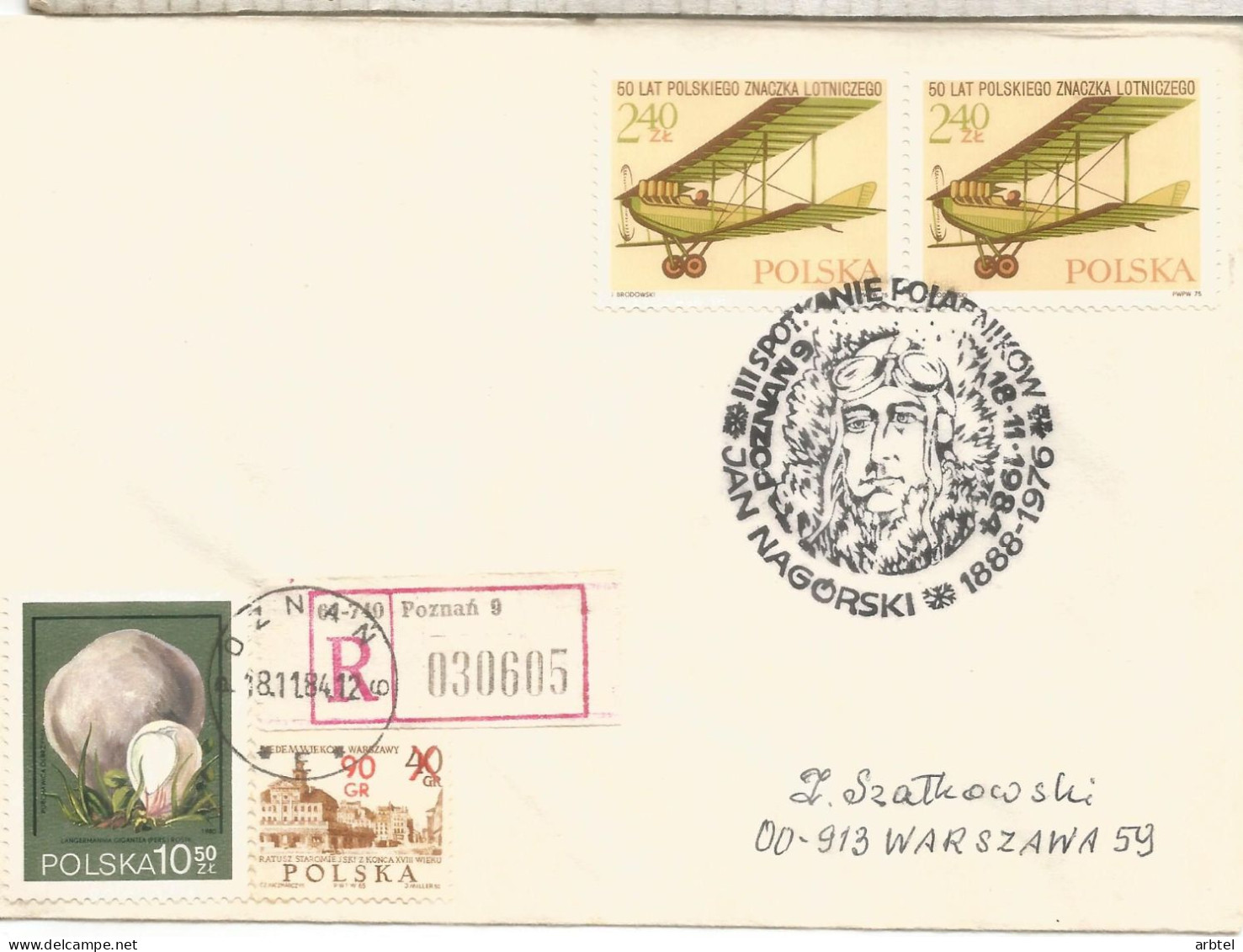 ANTARTIDA ANTARCTIC POLONIA 1988 JAN NAGORSKI AVION PLANE - Polarforscher & Promis