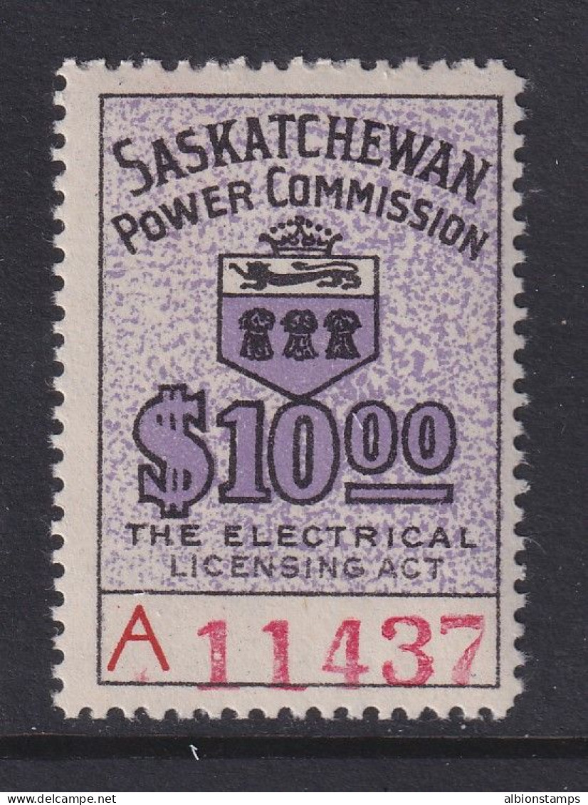 Canada Revenue (Saskatchewan), Van Dam SE27a, MNH - Fiscaux