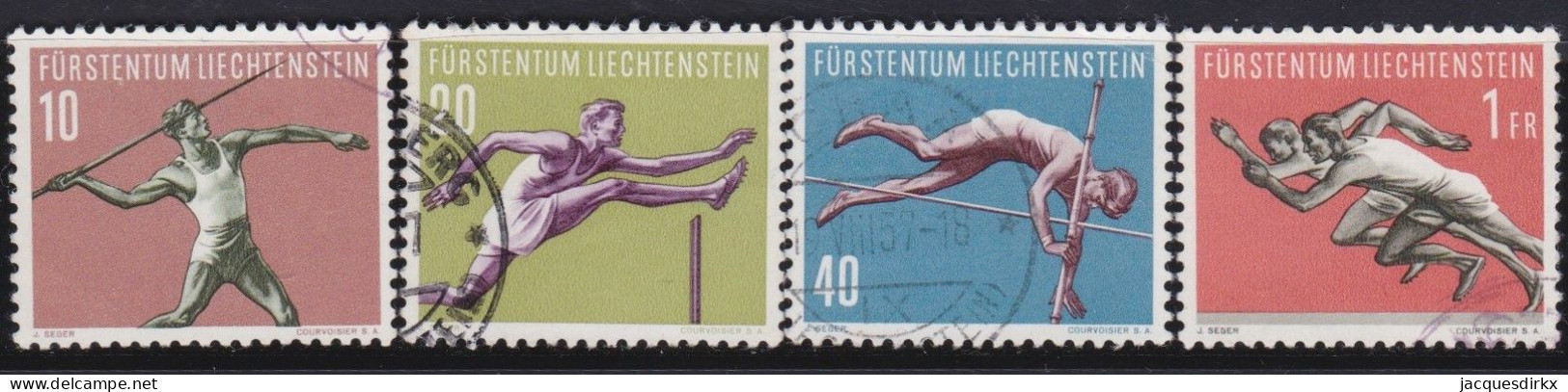 Liechtenstein         .   Y&T   .   304/307      .     O        .     Cancelled - Used Stamps