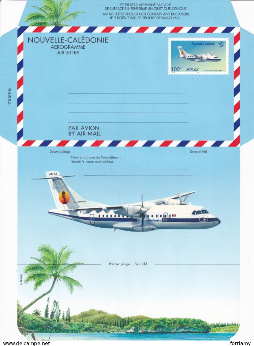 LOT 479 NOUVELLE CALEDONIE  AEROGRAMME N° 11 - 12 - 13 - 14 - Aérogrammes