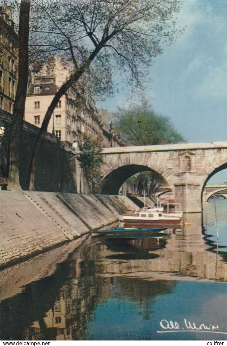 Monier - Paris  -  Le Quai D'Anjou Et Le Pont-Marie - Monier