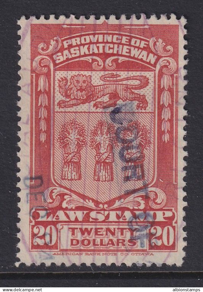 Canada Revenue (Saskatchewan), Van Dam SL44, Used - Steuermarken