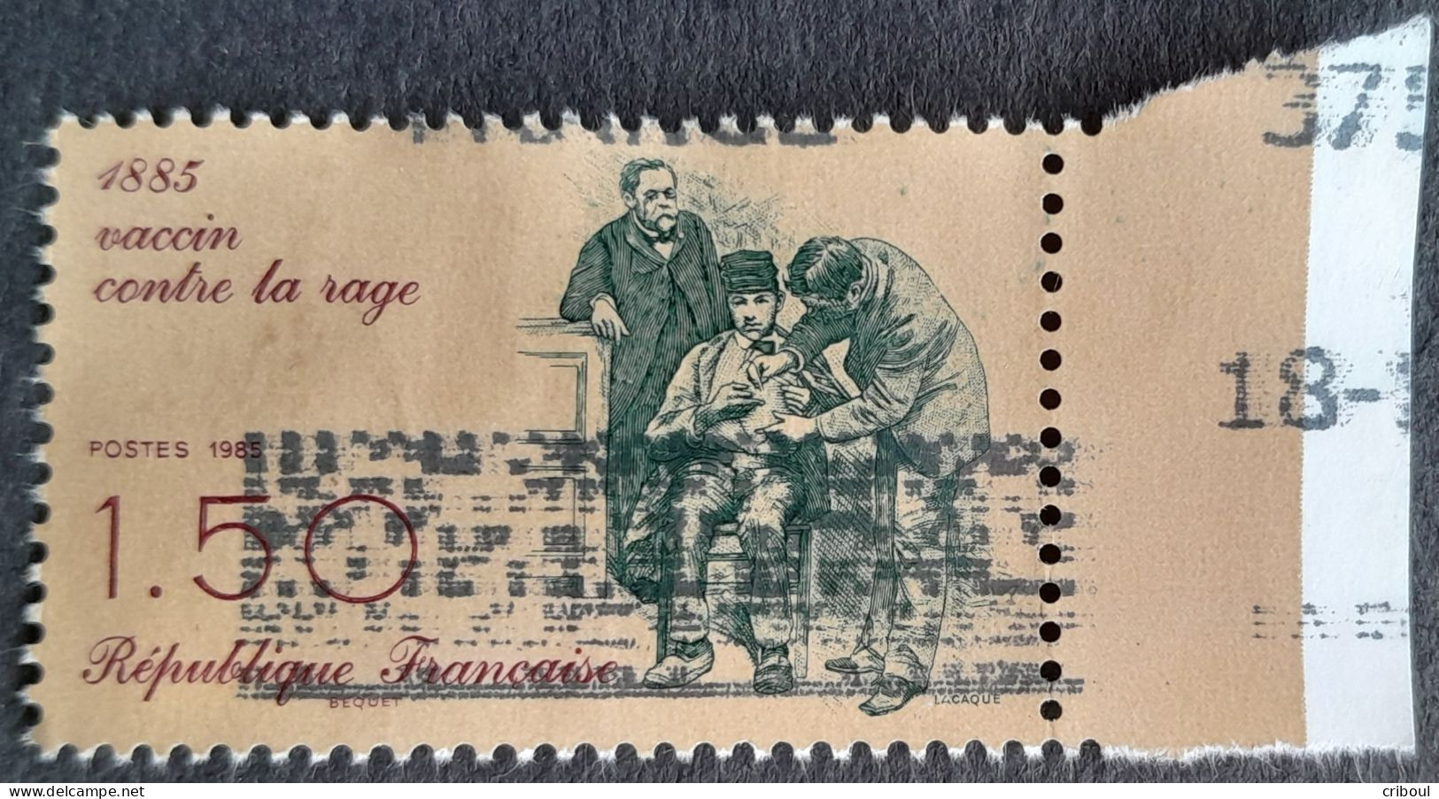 France 1985 Vaccin Contre La Rage Pasteur Yvert 2371 O Used - Louis Pasteur