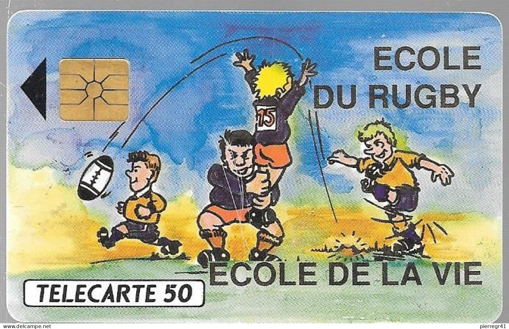 CARTE-PRIVEE-50U-EN309-GemA-STADE TOULOUSAIN RUGBY- V°Série N°B2201276A-R°Glacé-Utilisé-BE- R° Petites Stries - 50 Einheiten