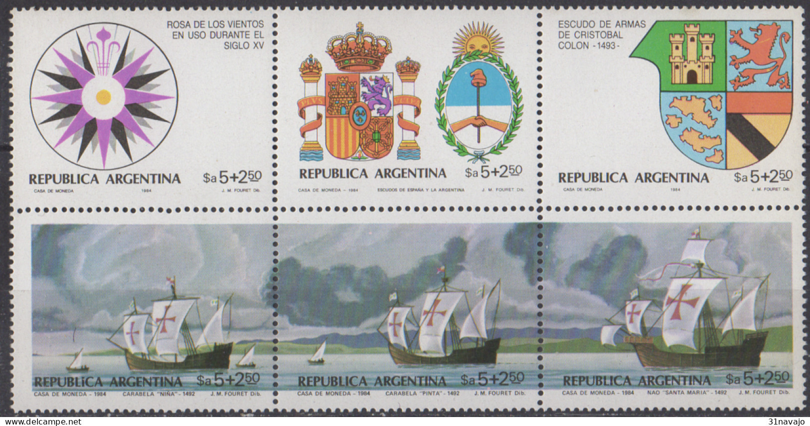 ARGENTINE - Expositions Philatéliques Espana 84 Et Argentina 85 - Ongebruikt