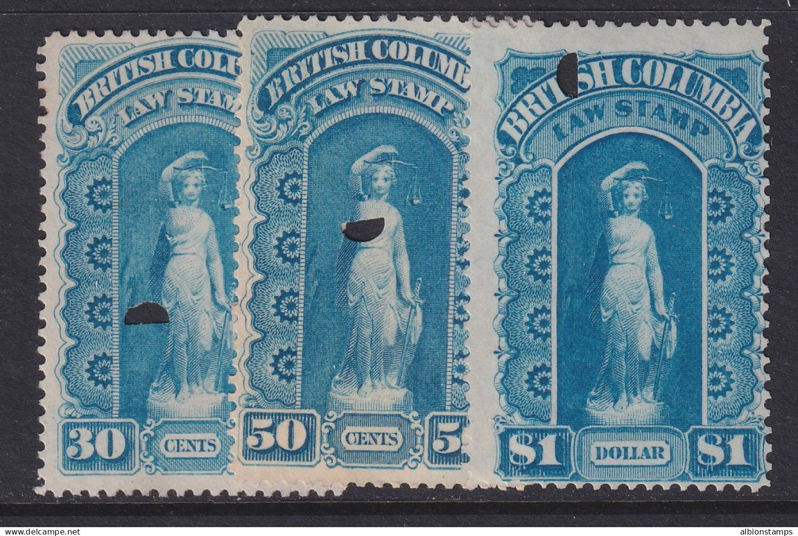 Canada Revenue (British Columbia), Van Dam BCL2-BCL4, Used - Steuermarken