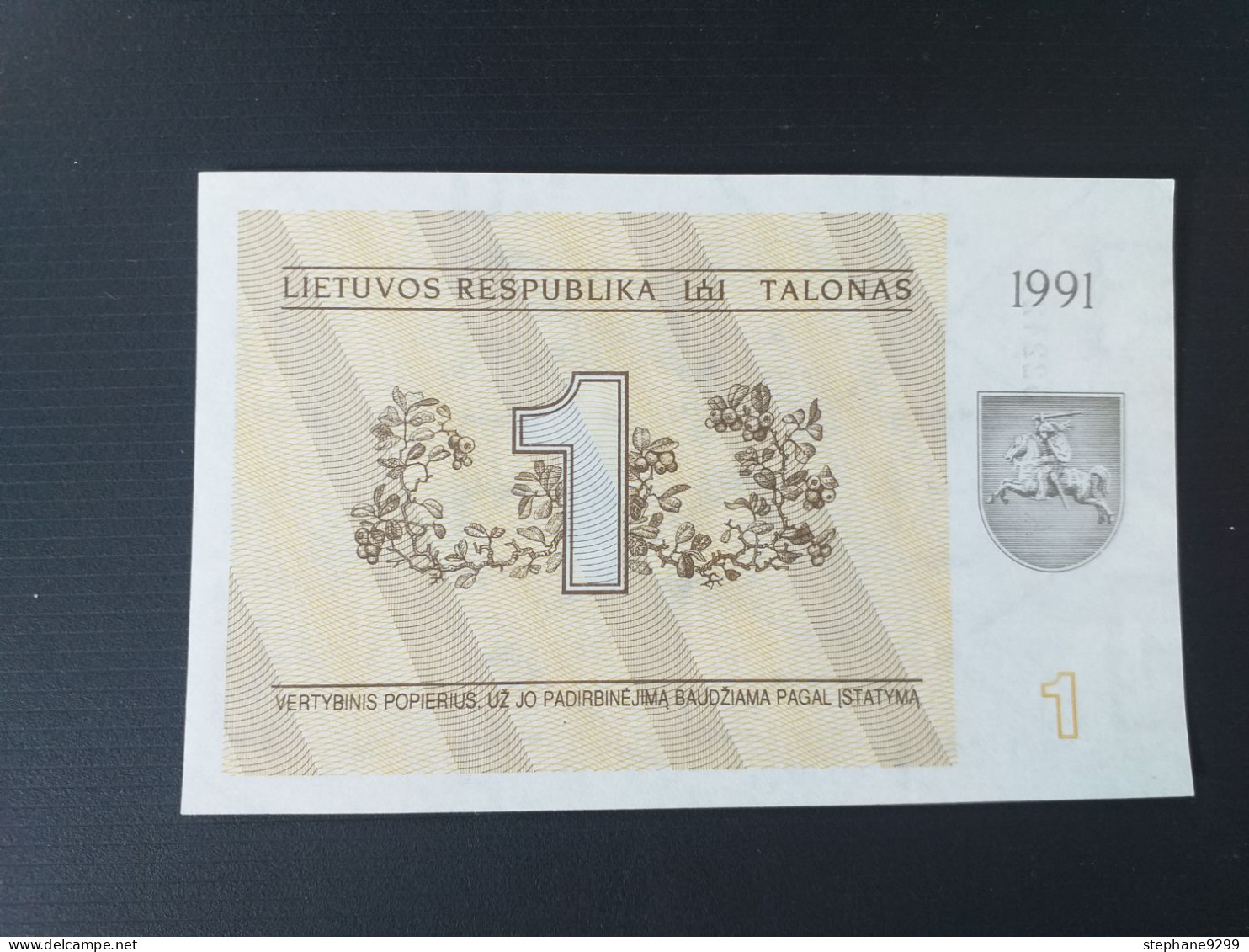 1 TALONAS 1991.P-32b.LITUANIE NEUF/UNC - Litauen