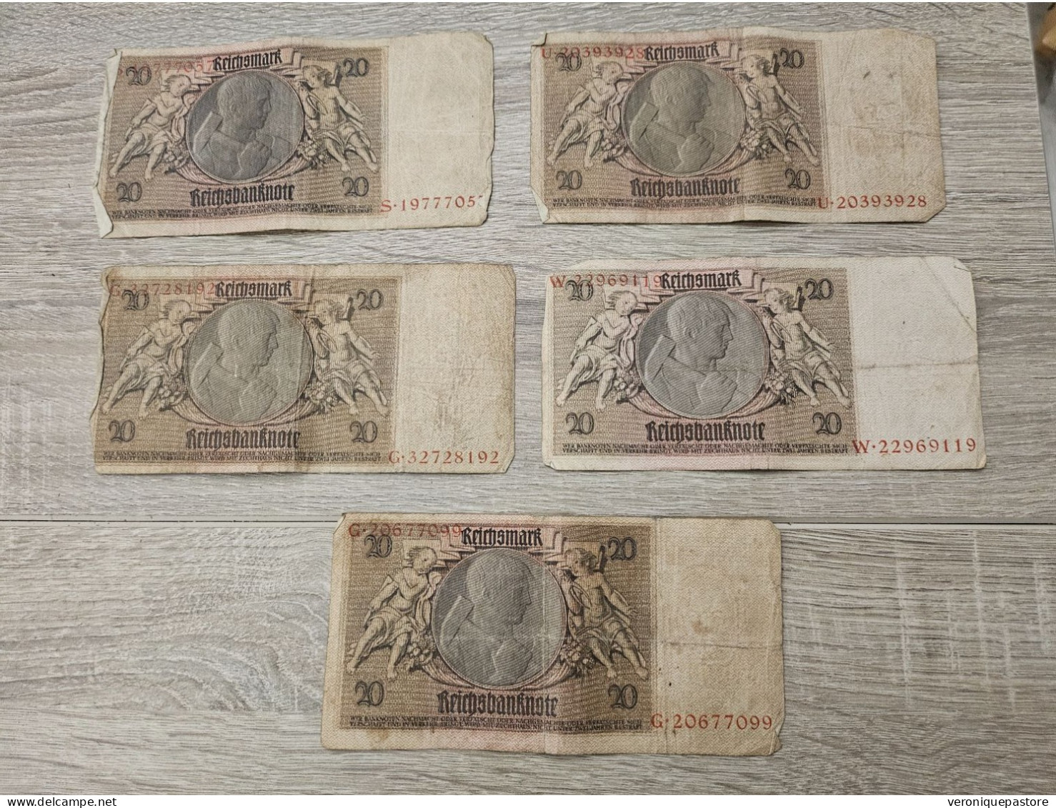 Lot Billets Allemands 20 Marks - 20 Mark