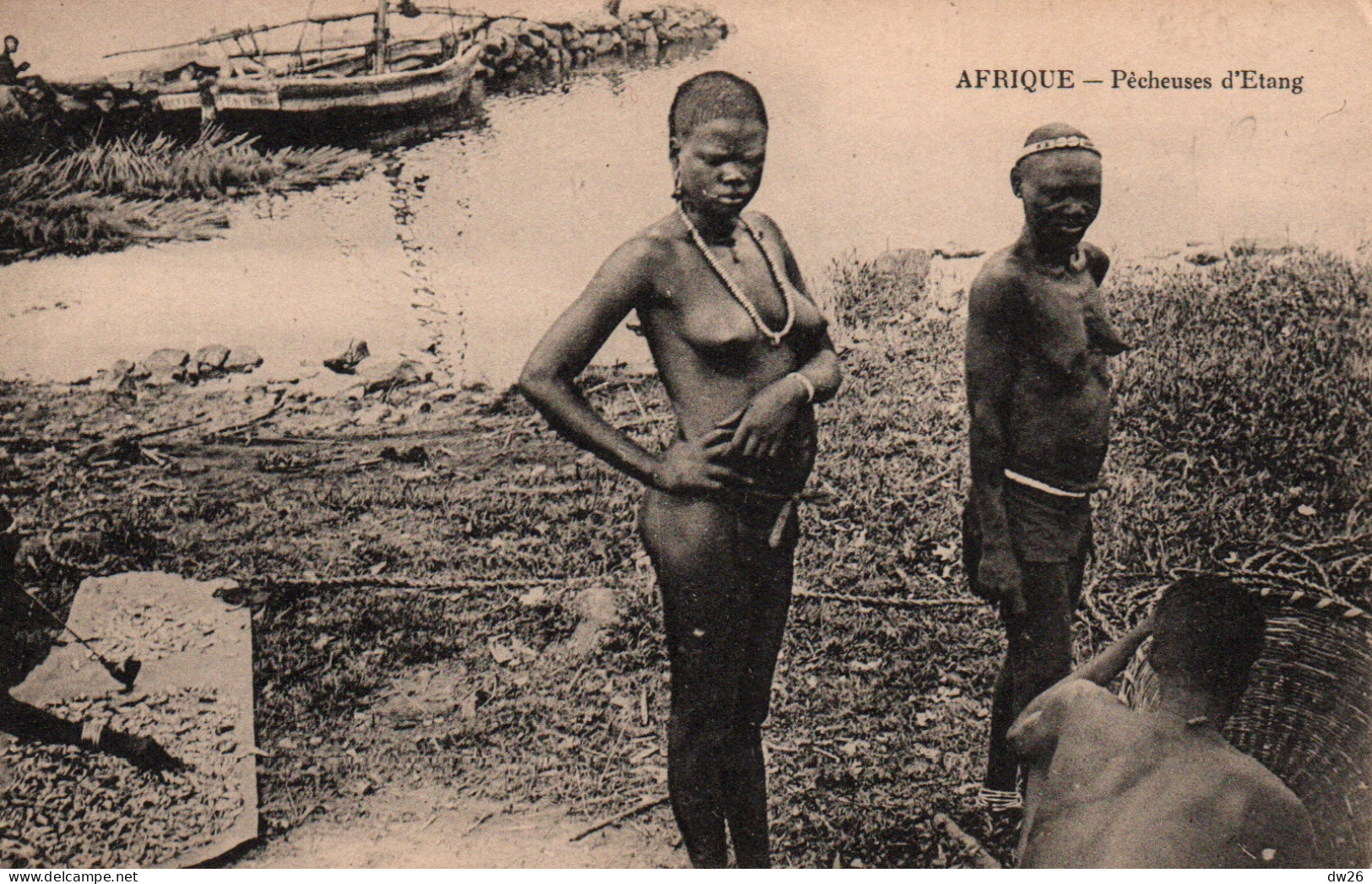 Ethnologie Afrique: Deux Femmes Pêcheuses D'Etang - Carte Non Circulée - Sénégal