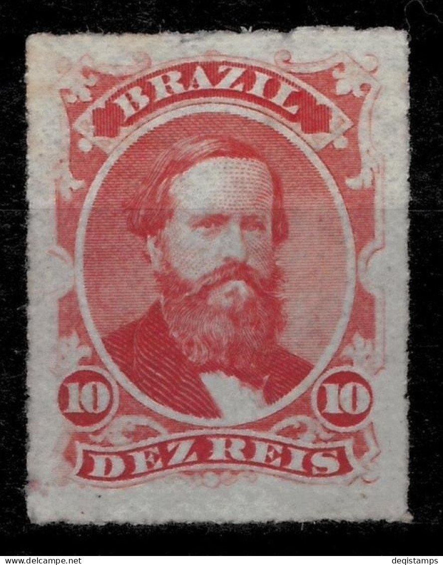 Brazil 1876  Emperor Dom Pedro " Roulette "  10 Reis  MNH XF - Ongebruikt