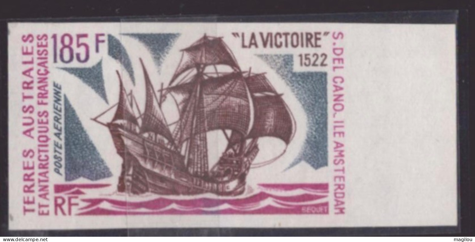 Essai De Couleur Multicolore Taaf/fsat Bateau La Victoire Yvert PA 33  MNH **2 - Imperforates, Proofs & Errors