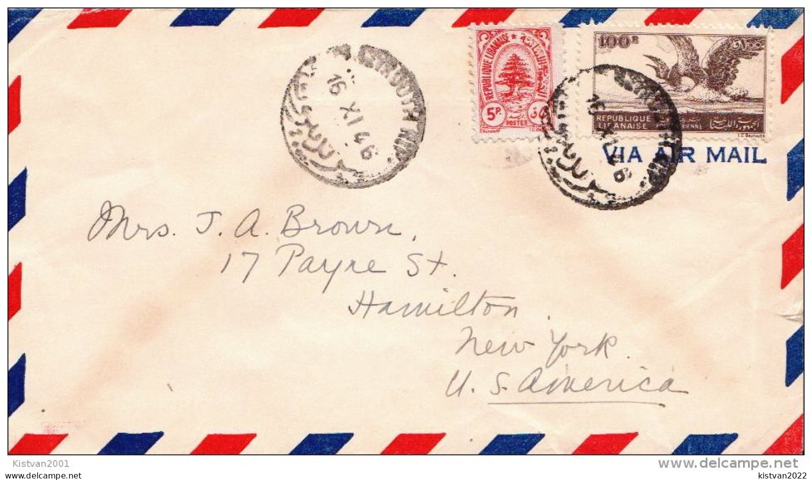 Postal History Cover: Lebanon - Kranichvögel