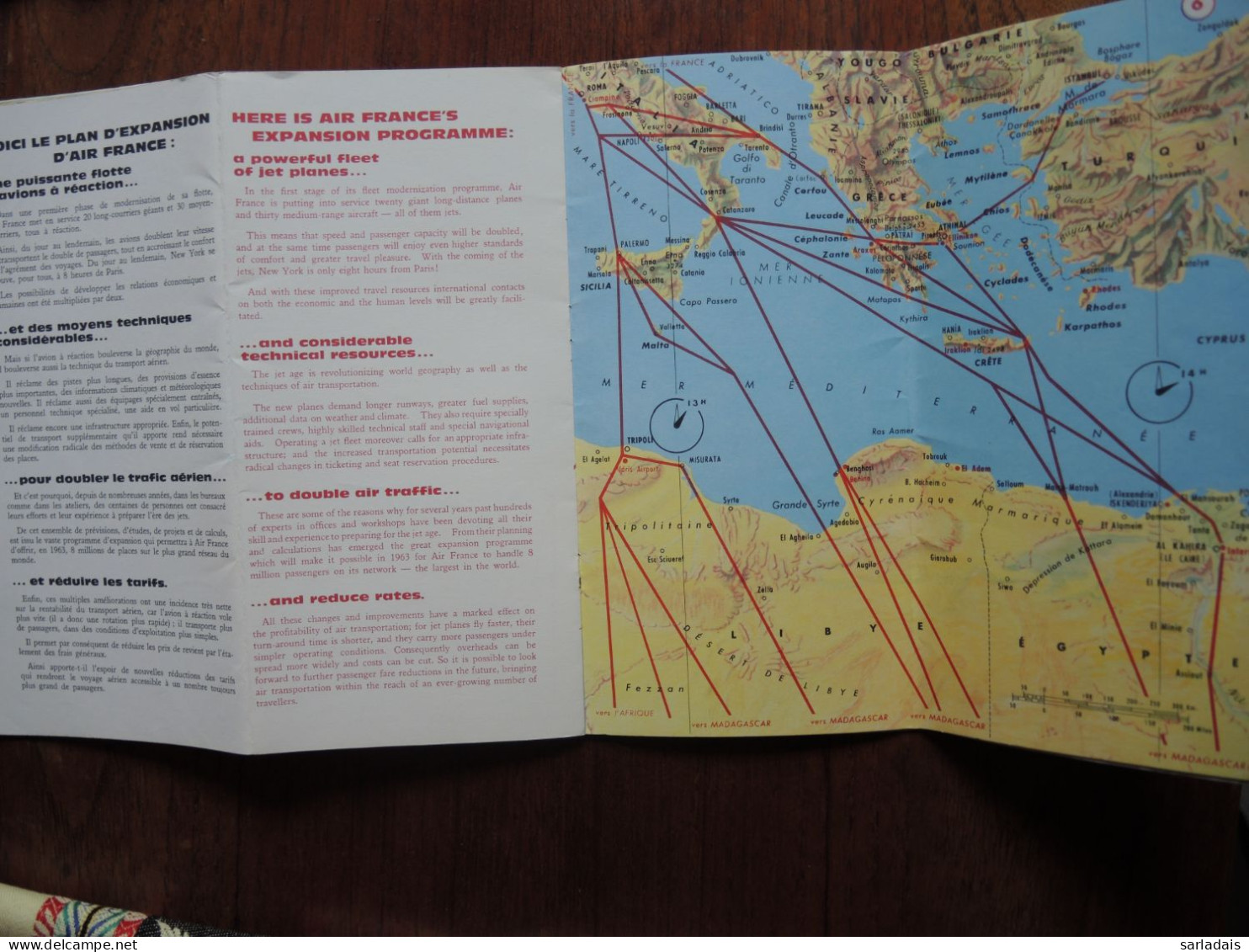 Air France-itinéraires Longs Courriers-hémisphères Sud-1960-caravelle-boieng - Manuels