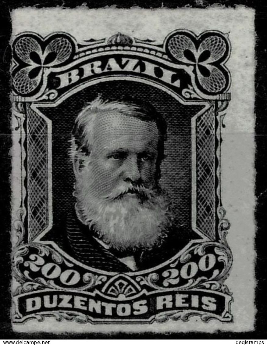 Brazil 1877  Emperor Dom Pedro " Roulette " 200r  MNH XF - Unused Stamps