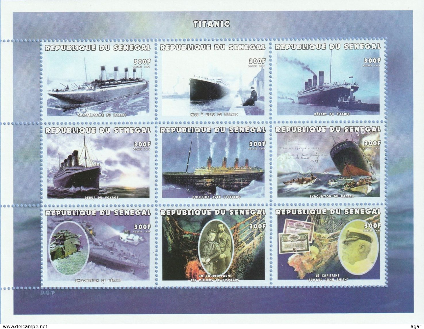 THEMATIC TRANSPORT:  HISTORY OF THE TITANIC  -  SENEGAL - Otros (Mar)