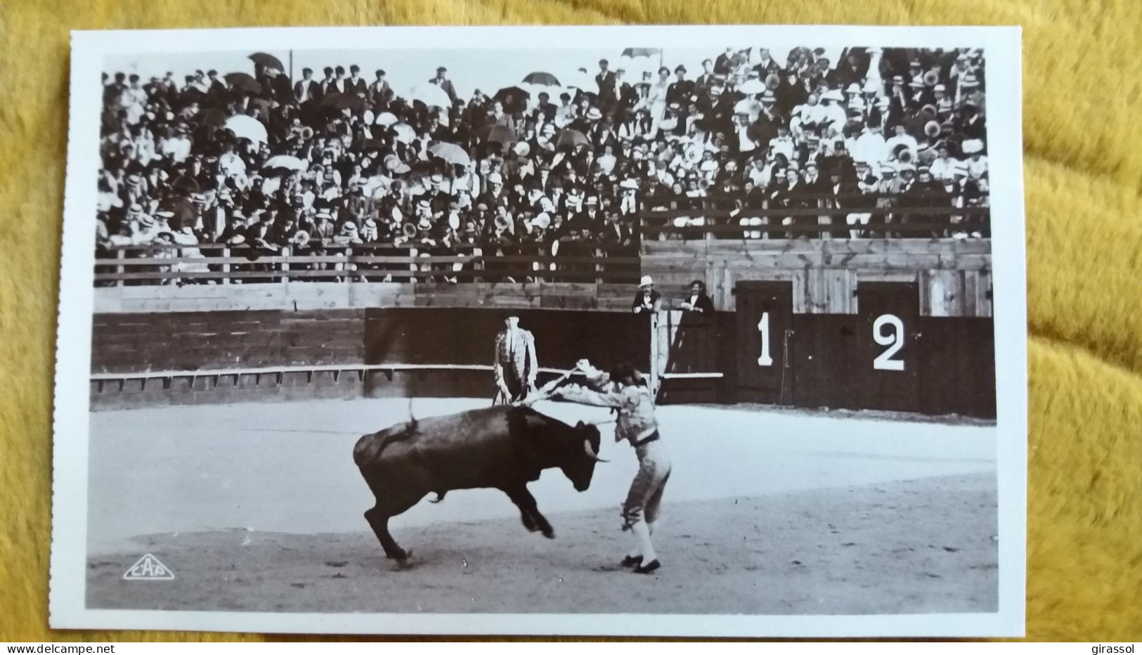 CPA COURSE DE TAUREAUX POSE D UNE PAIRE DE BANDERILLES 1930 ED C A P 16  TORERO TOREADOR ? TAUREAU - Bull